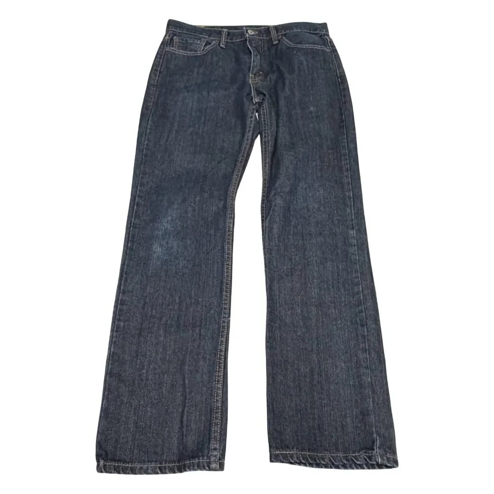 LEVIS 514 Straight Leg Jeans‎ Medium Dark Wash Distressed 30